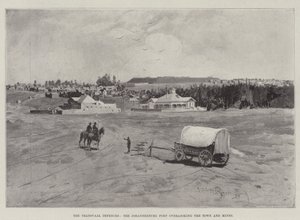 Le difese del Transvaal, il forte di Johannesburg che domina la città e le miniere da Henry Charles Seppings Wright